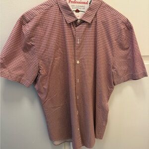 Topman Burgundy Patterned Casual Shirt